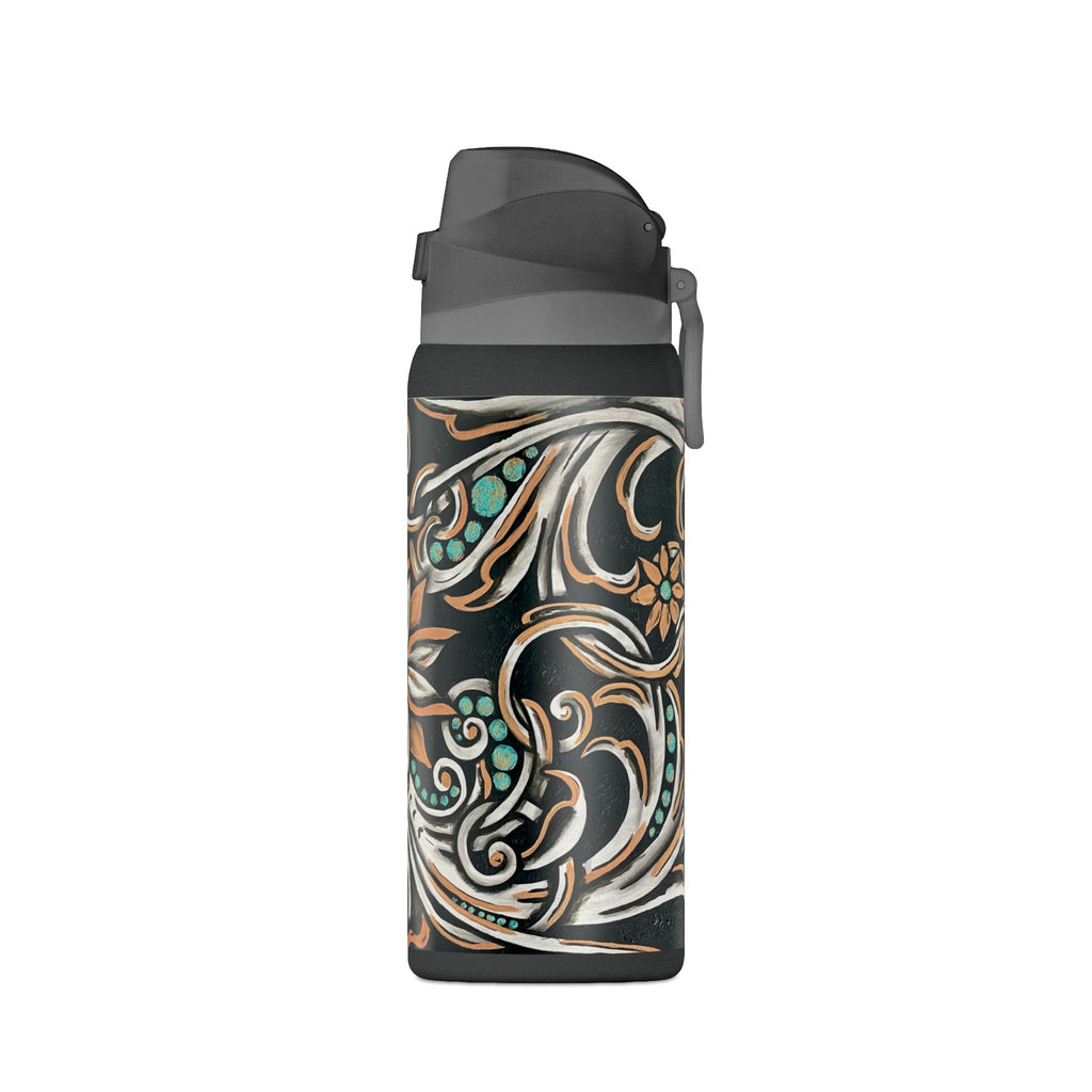 Insulated Water Bottle — Turquoise Filigree 32oz