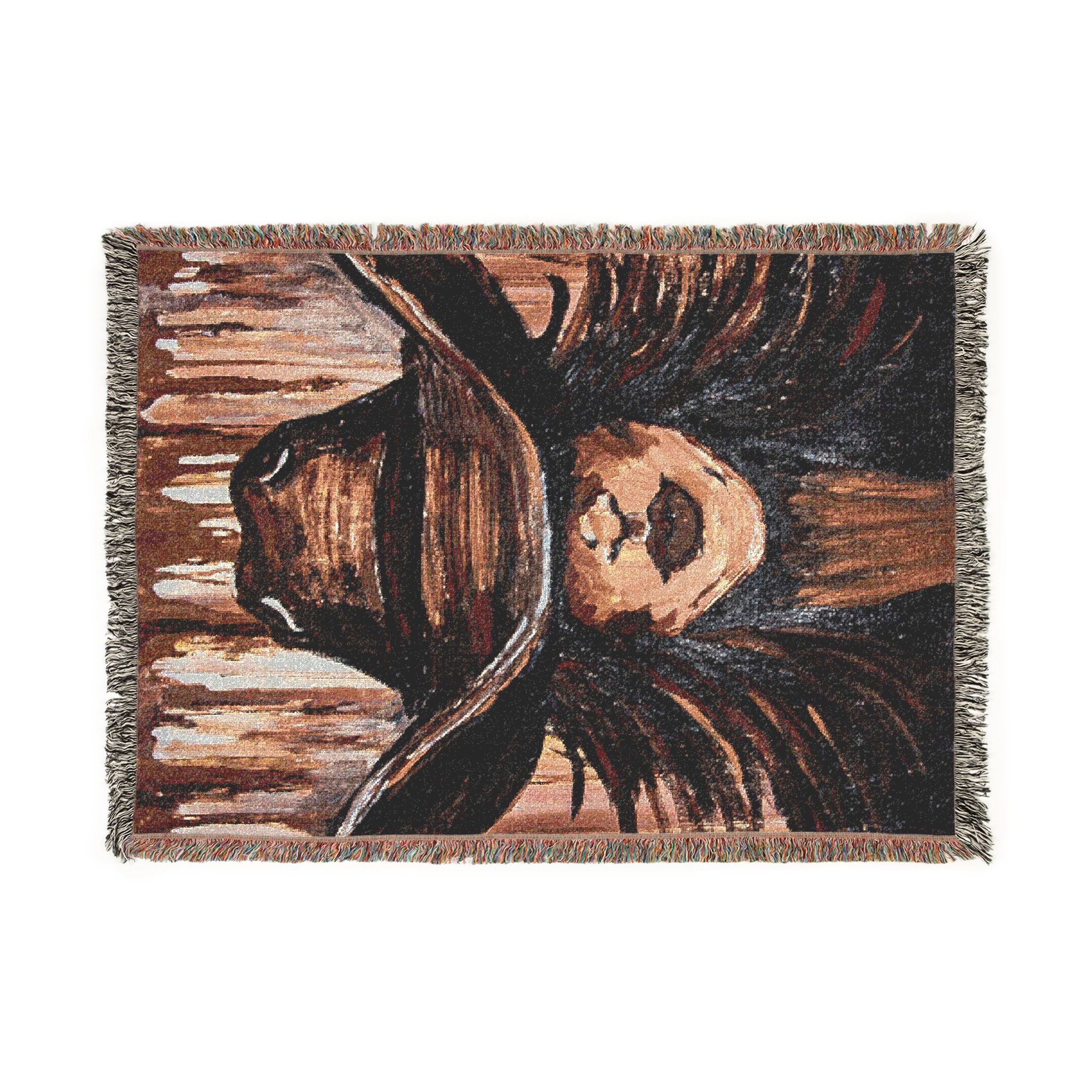 Painted Cowgirl Woven Blanket