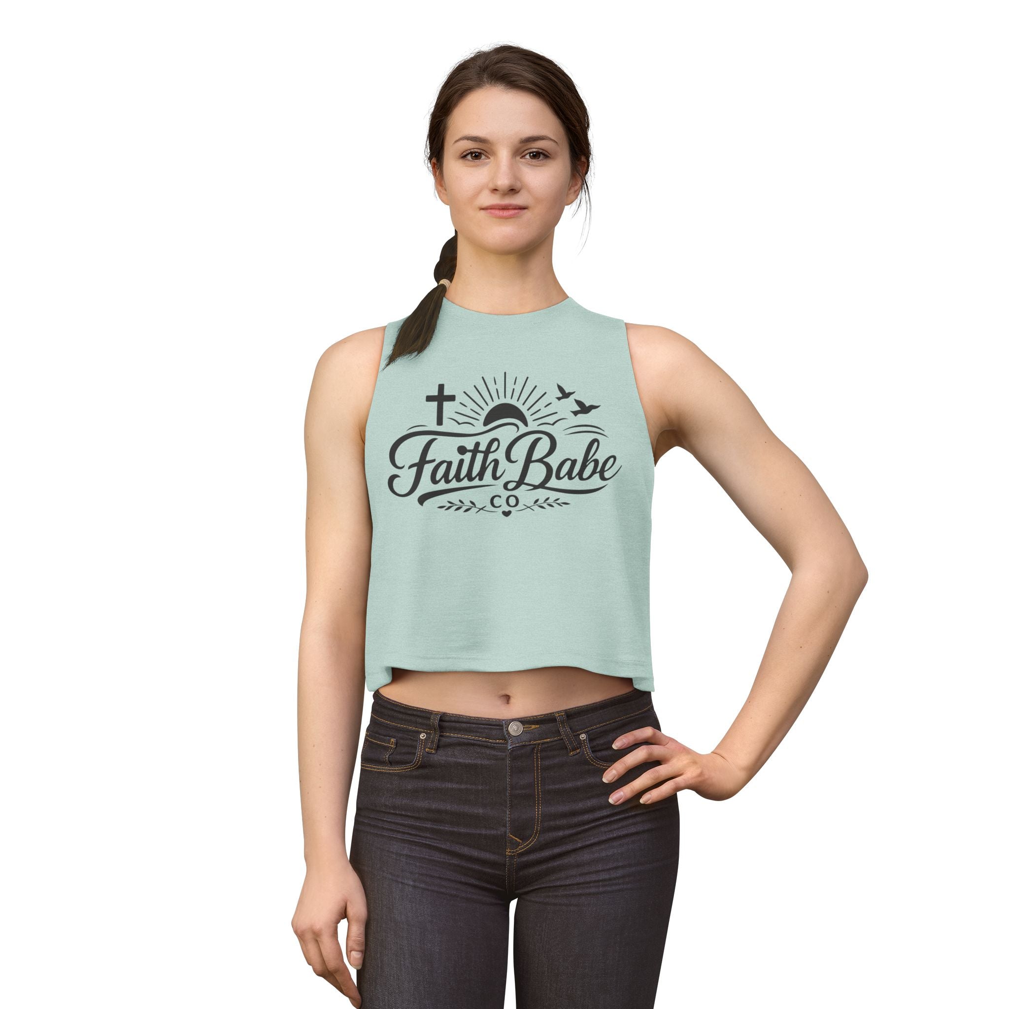 Faith Babe Crop Top — Christian Graphic Women's Tank