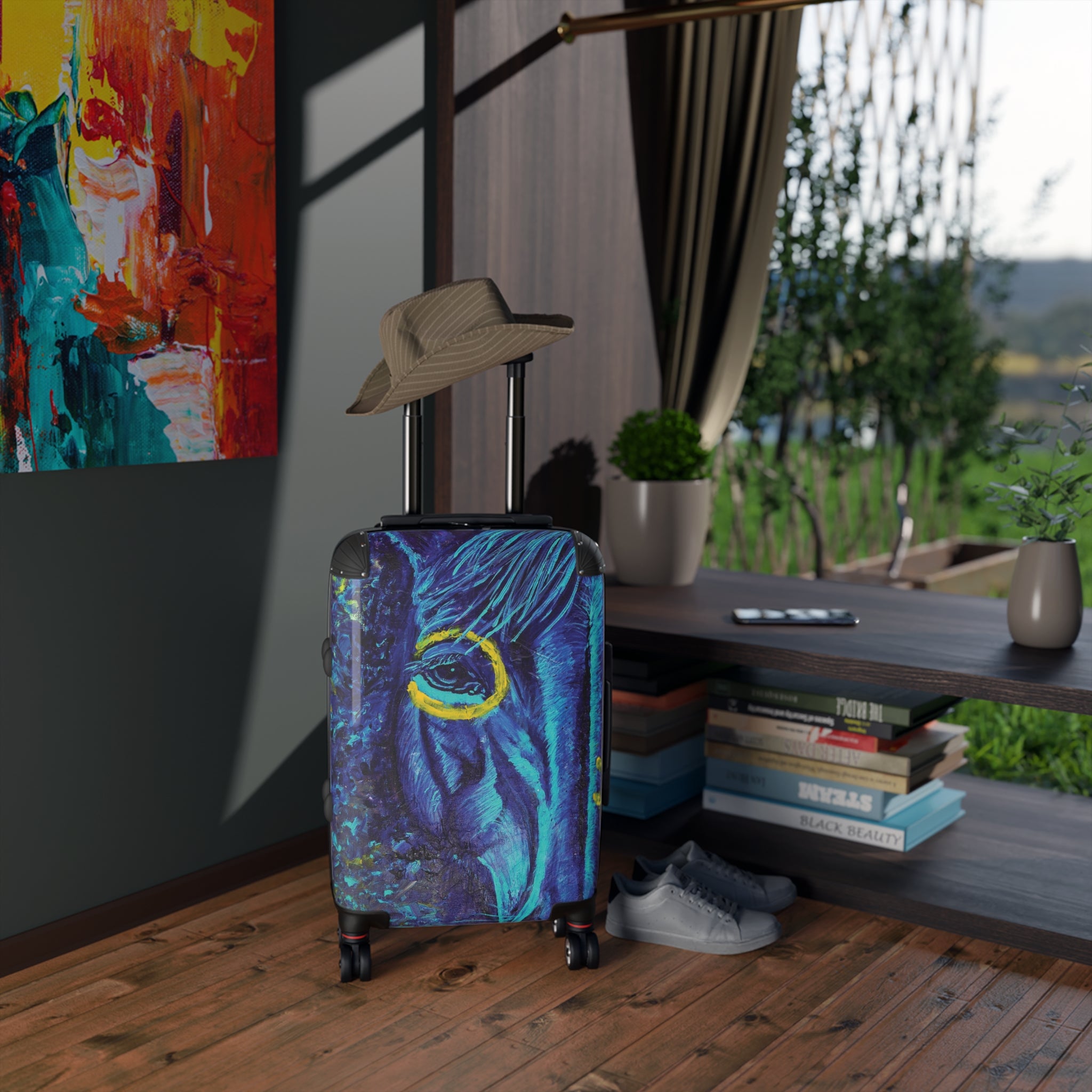 Water Horse Western Art Suitcase
