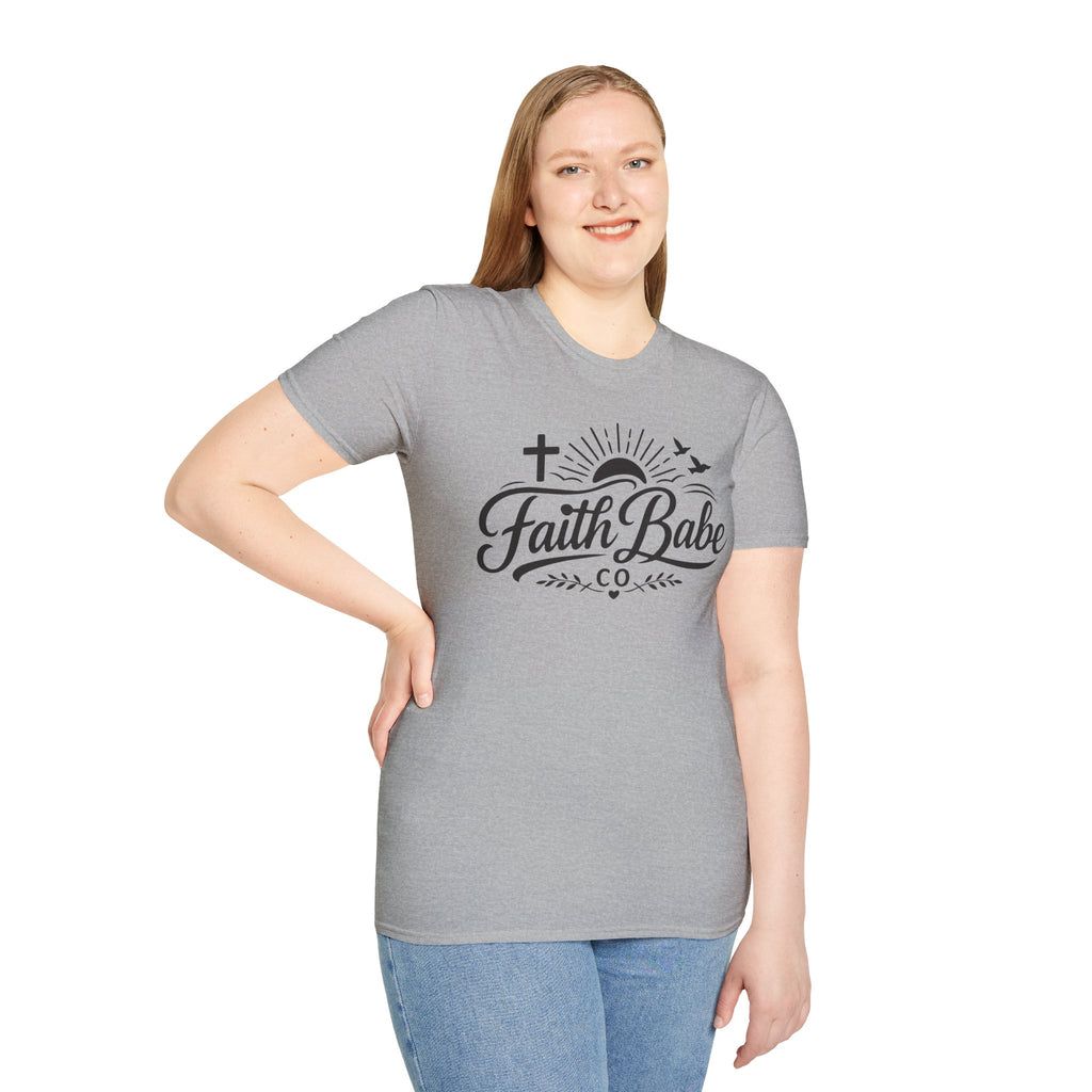 Faith Babe T-Shirt — Christian Cross Sunrise Graphic Tee