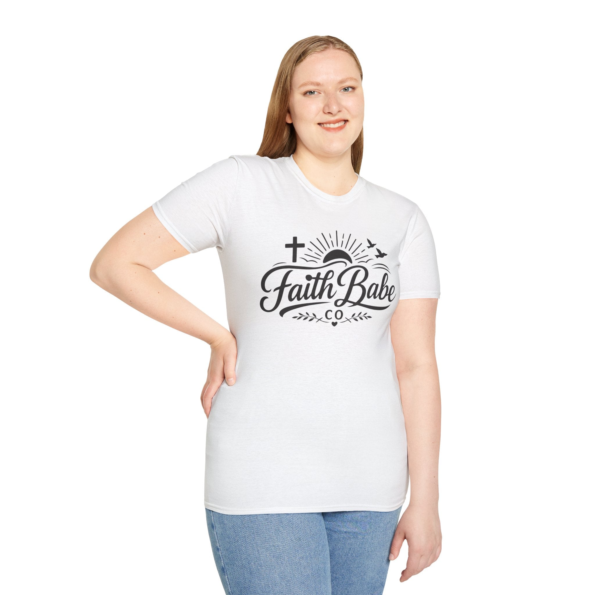 Faith Babe T-Shirt — Christian Cross Sunrise Graphic Tee