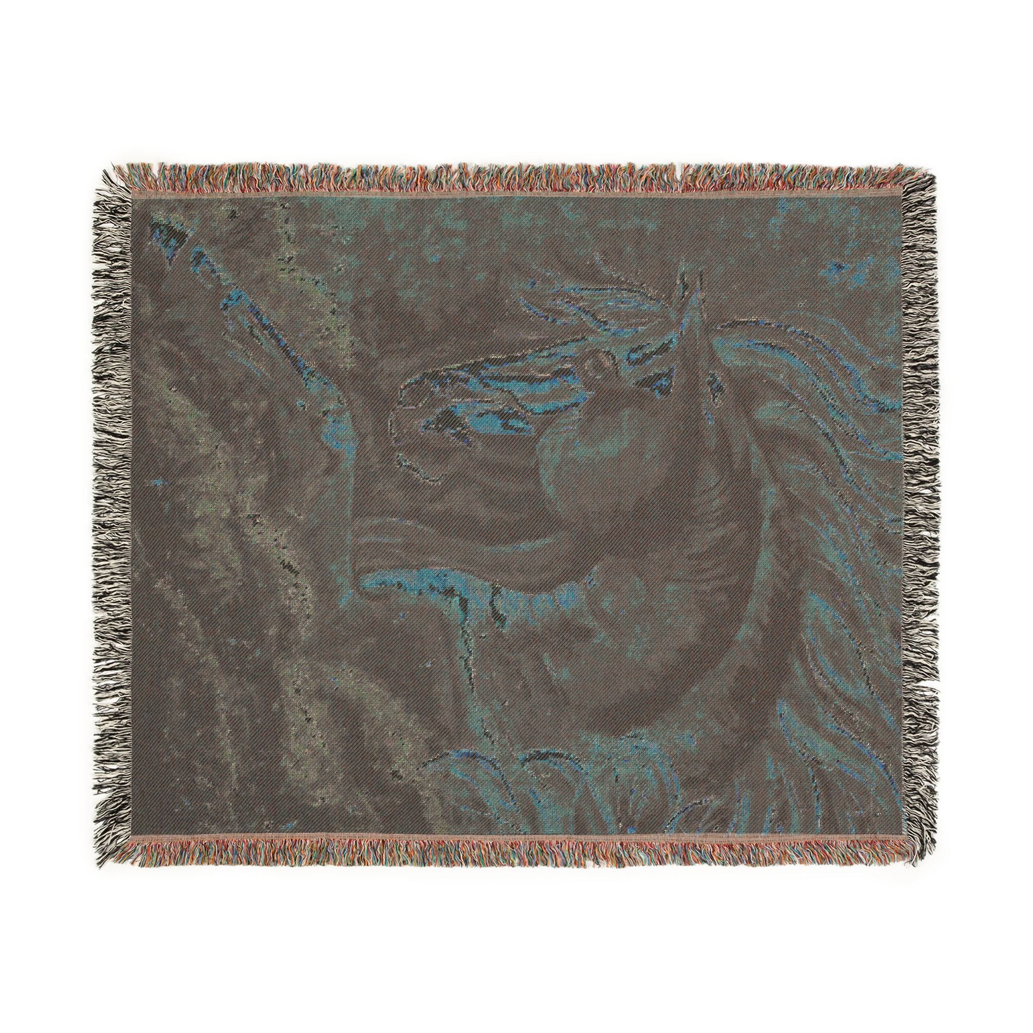 Fire Horse Woven Blanket