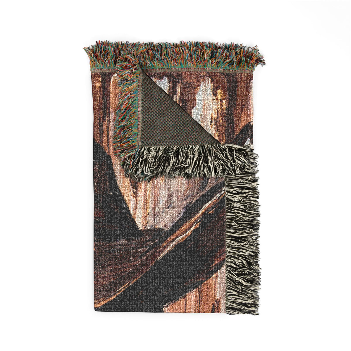 Painted Cowgirl Woven Blanket