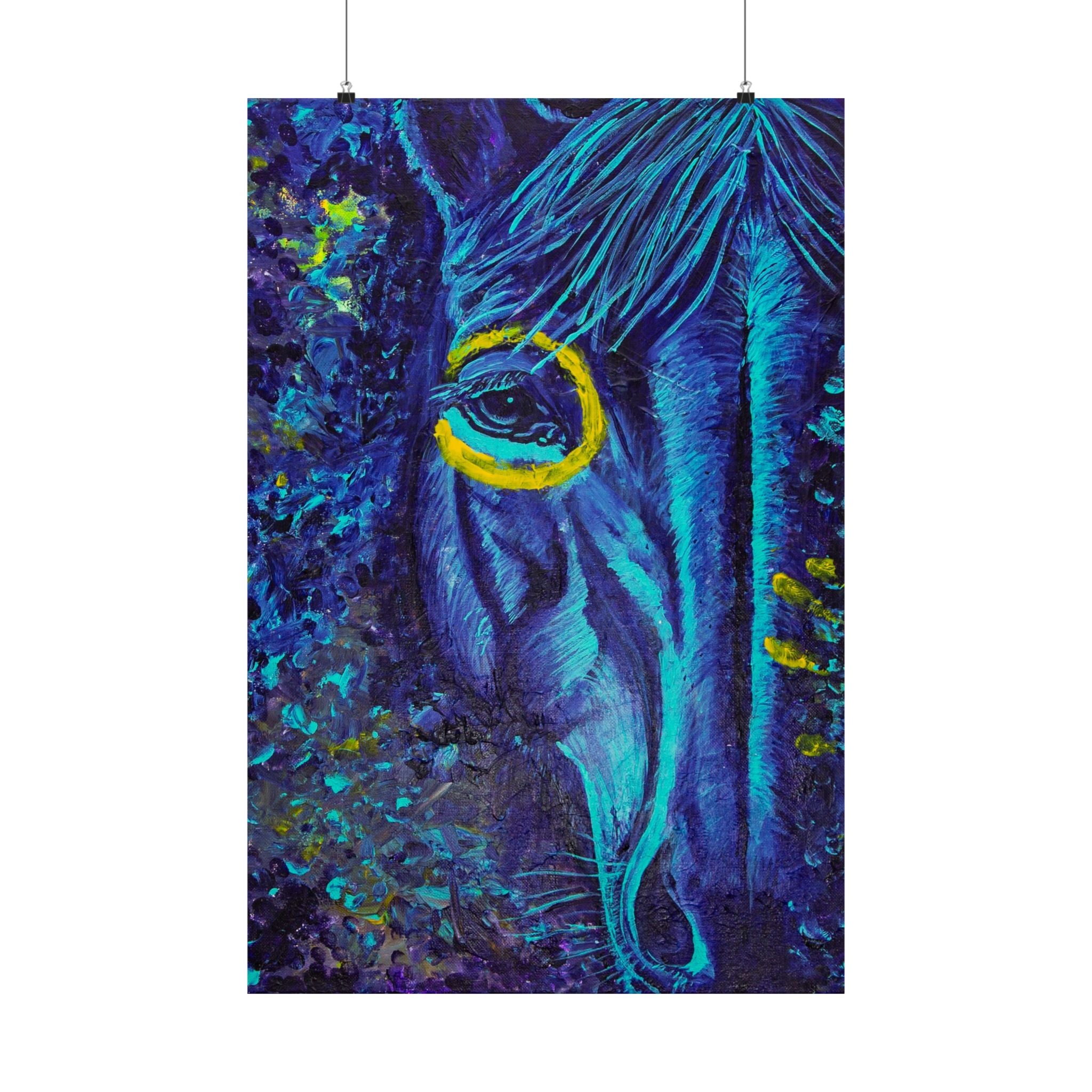 Water Horse Western Art Poster by Kristen Schulle — Matte Vertical Poster