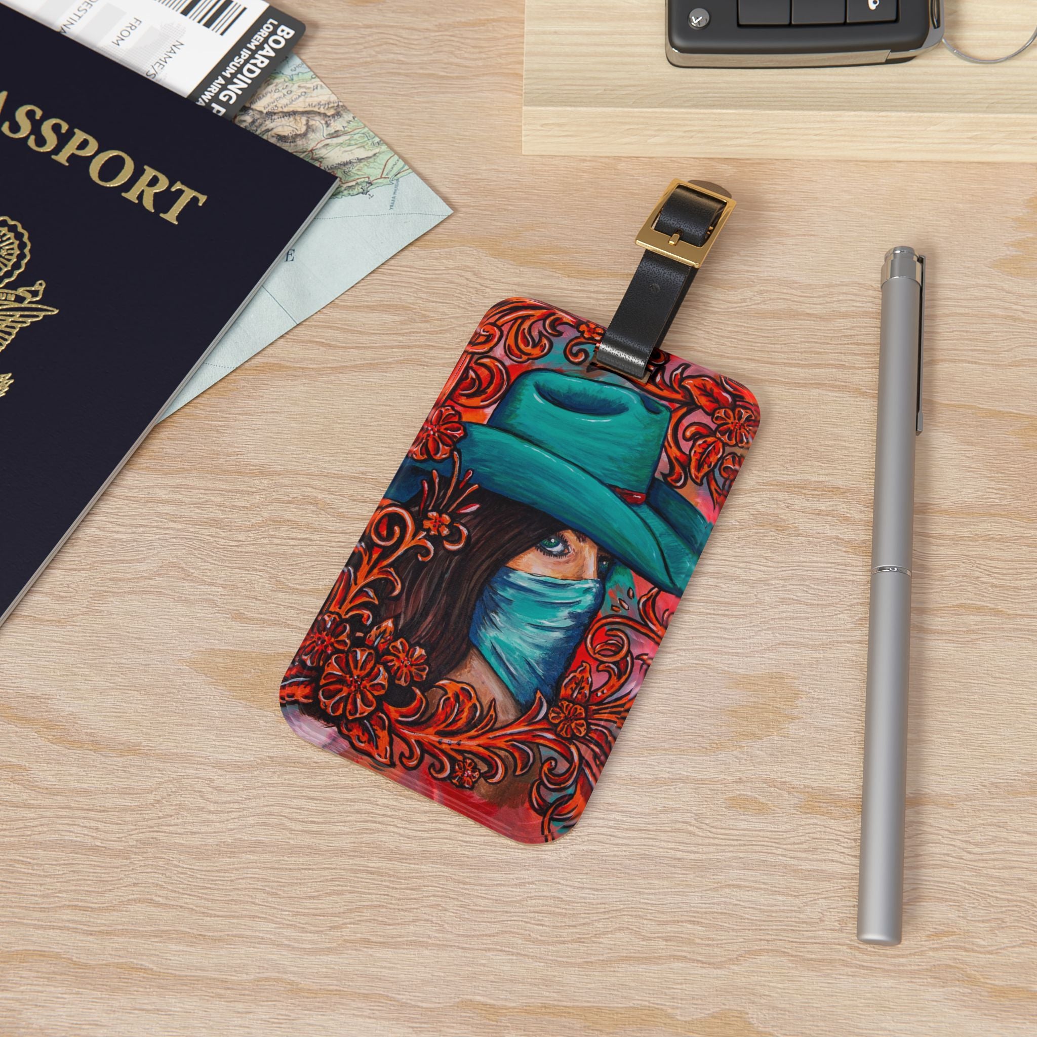 Bandita Western Art Luggage Tag