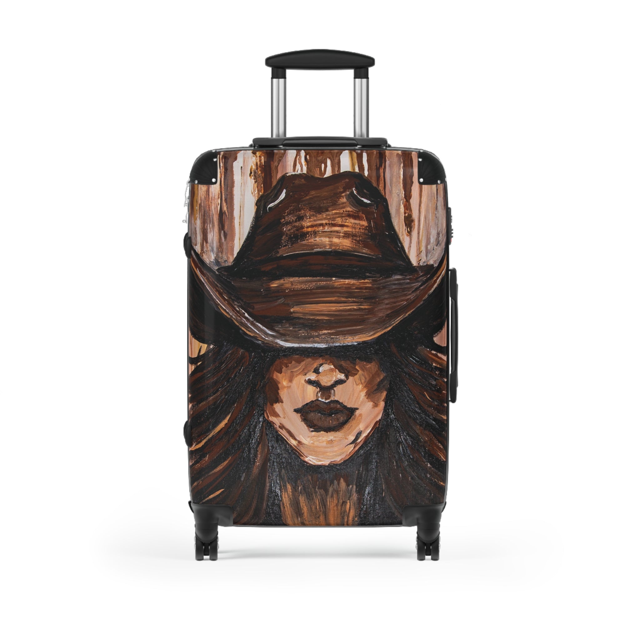 Painted Cowgirl Carry-On Suitcase — Western Art by Kristen Schulle