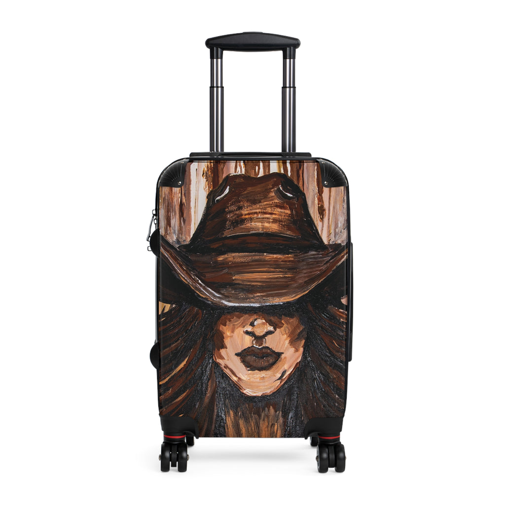Painted Cowgirl Carry-On Suitcase — Western Art by Kristen Schulle