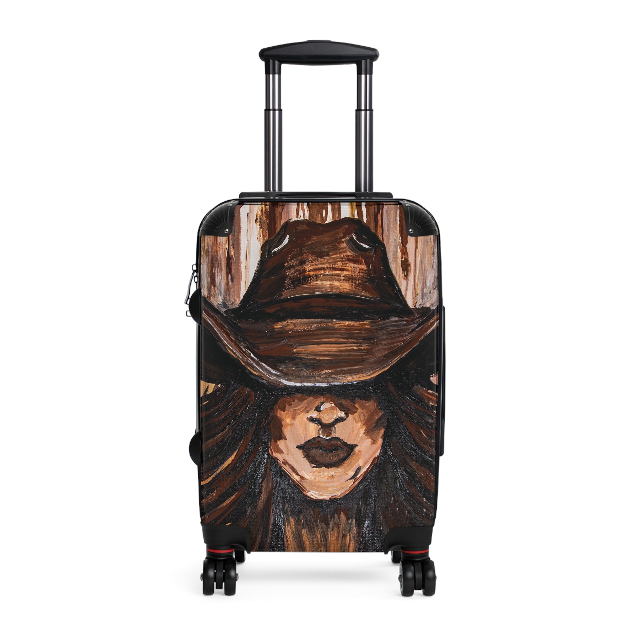 Painted Cowgirl Carry-On Suitcase — Western Art by Kristen Schulle