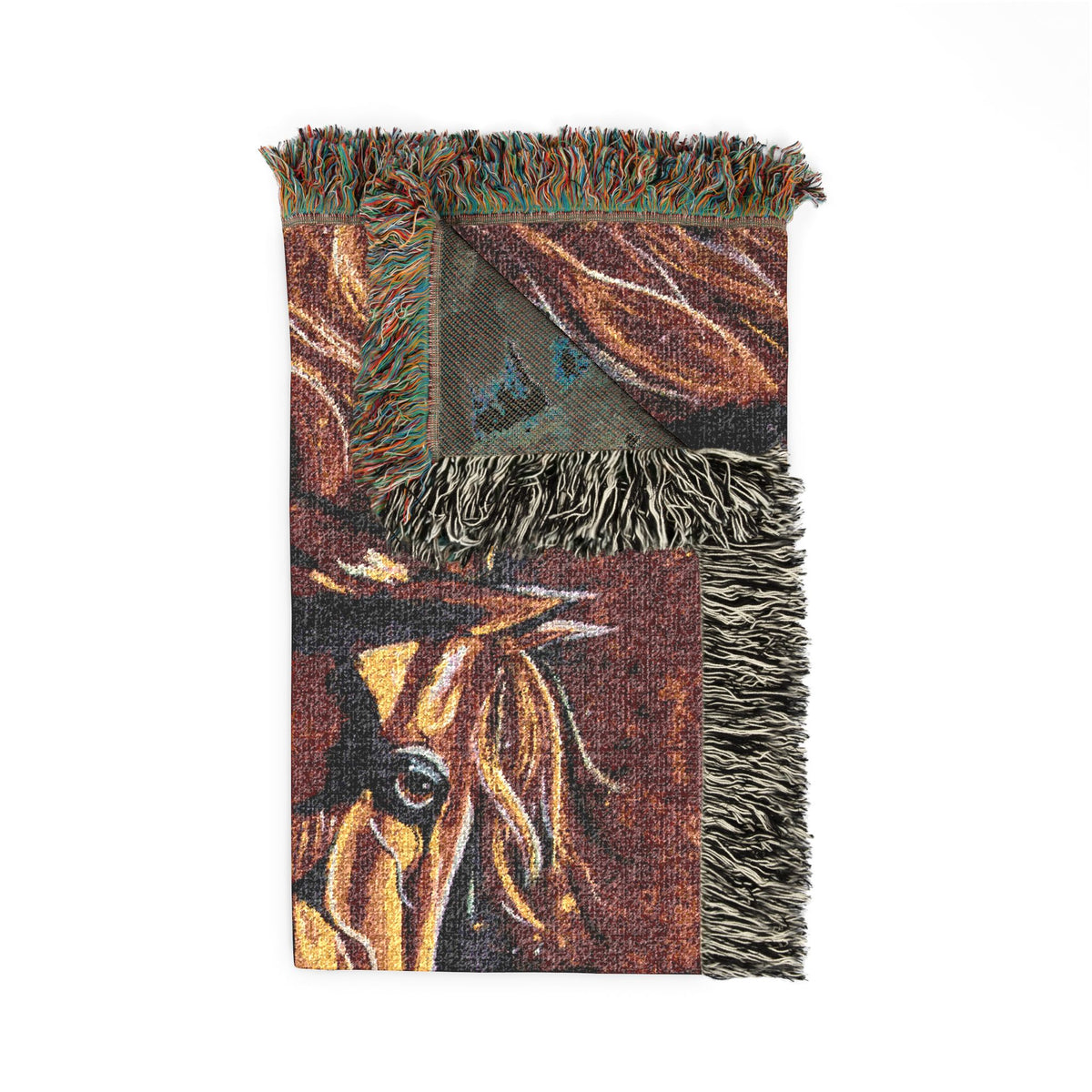 Fire Horse Woven Blanket