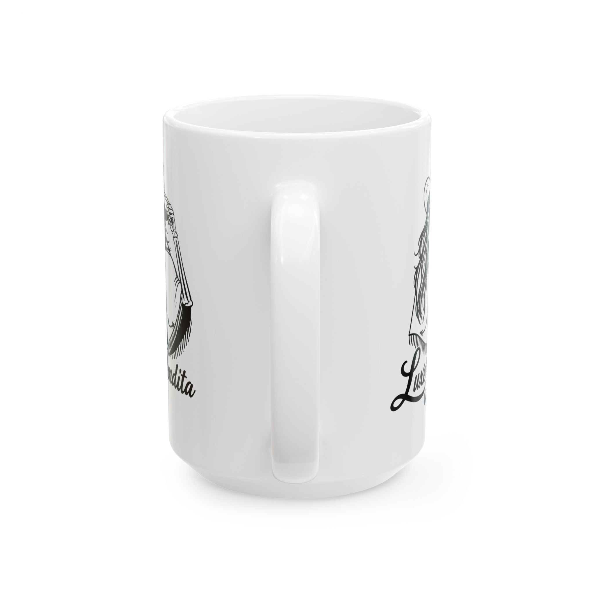 Luxe Bandita Ceramic Mug — 11oz & 15oz Illustrated Coffee Cup