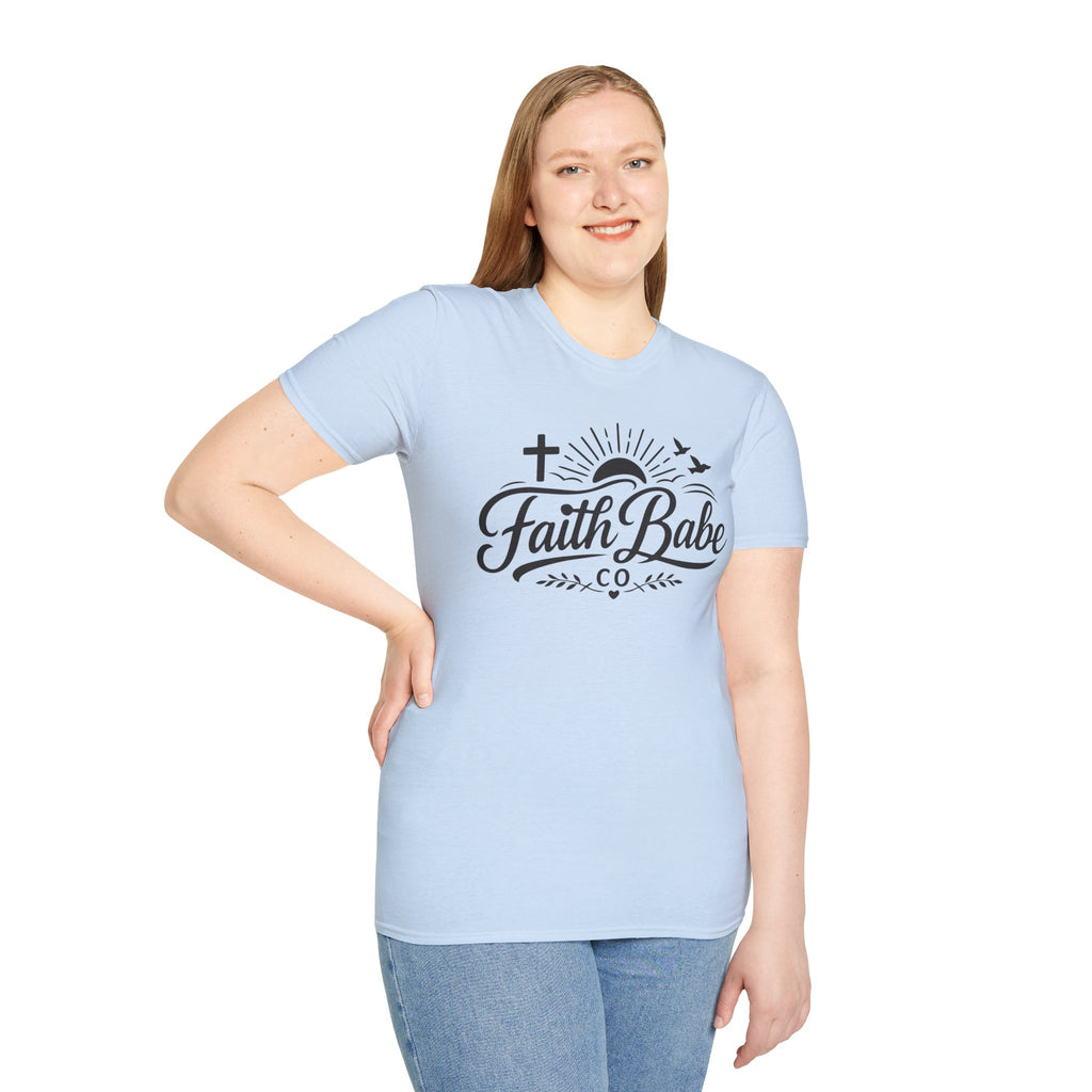 Faith Babe T-Shirt — Christian Cross Sunrise Graphic Tee