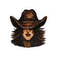 Painted Cowgirl - 3"x3" Kiss-Cut Sticker