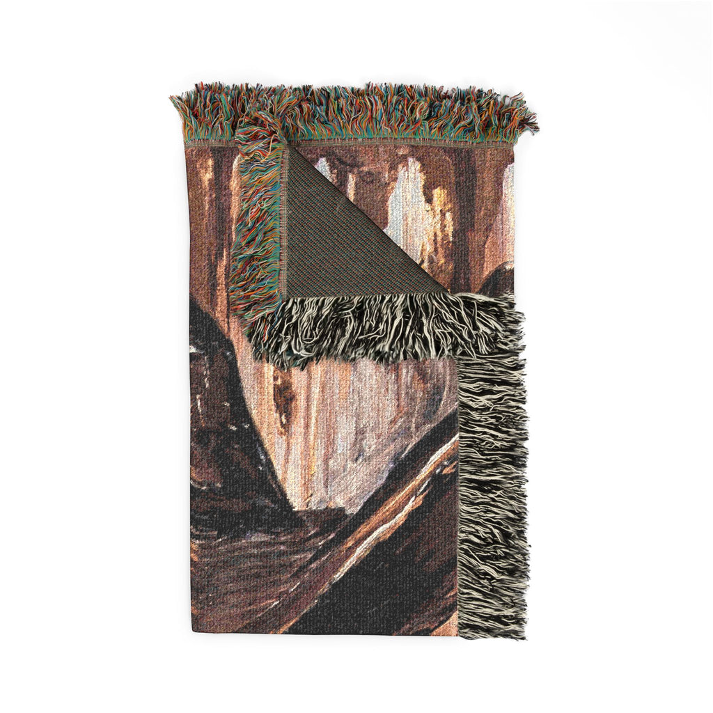 Painted Cowgirl Woven Blanket