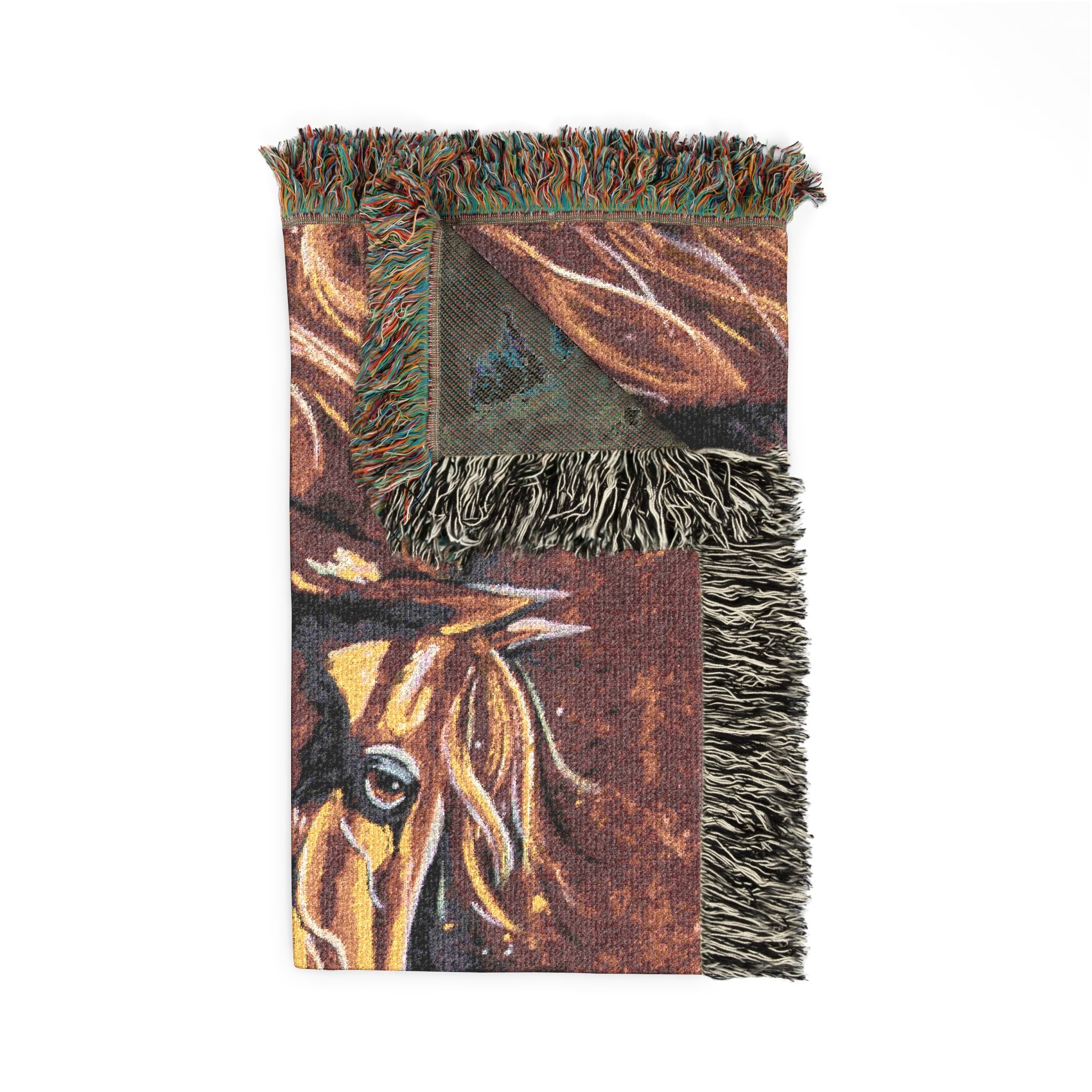 Fire Horse Woven Blanket