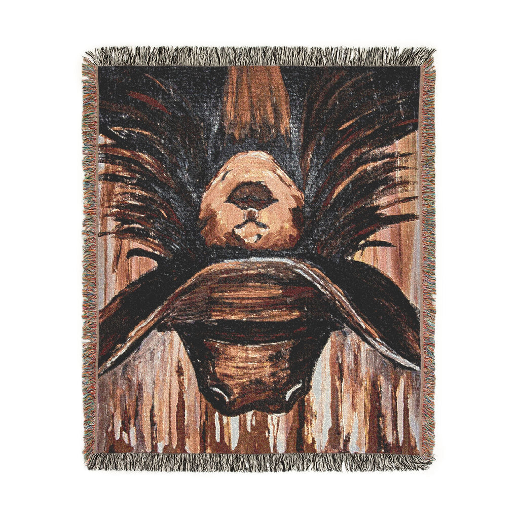 Painted Cowgirl Woven Blanket