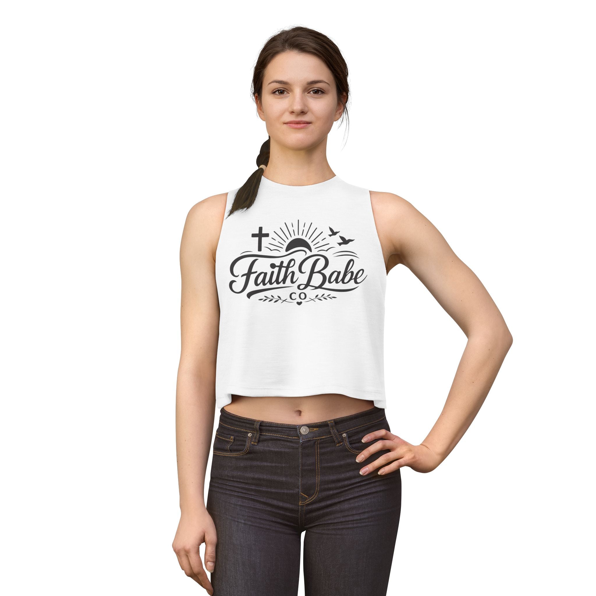 Faith Babe Crop Top — Christian Graphic Women's Tank