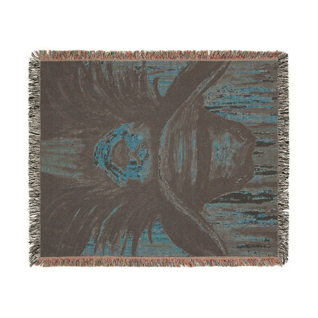 Painted Cowgirl Woven Blanket