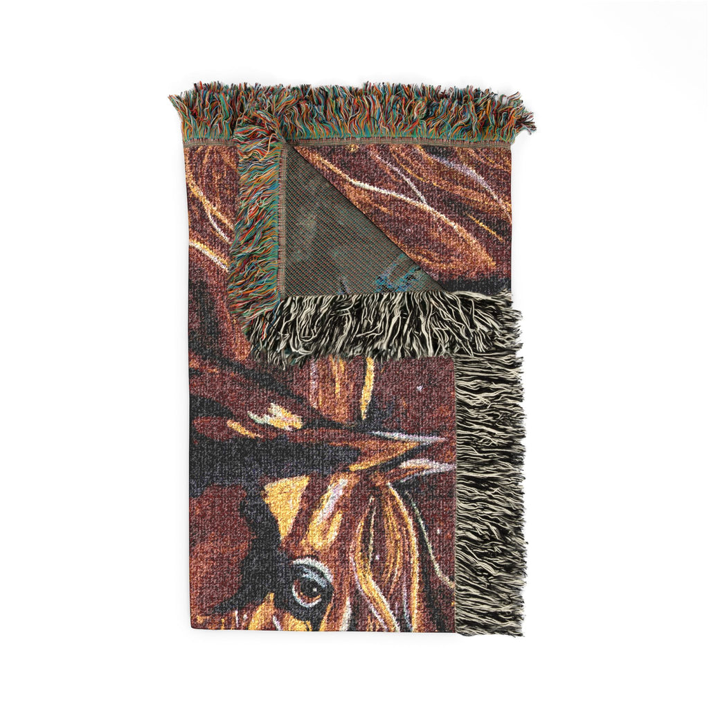 Fire Horse Woven Blanket