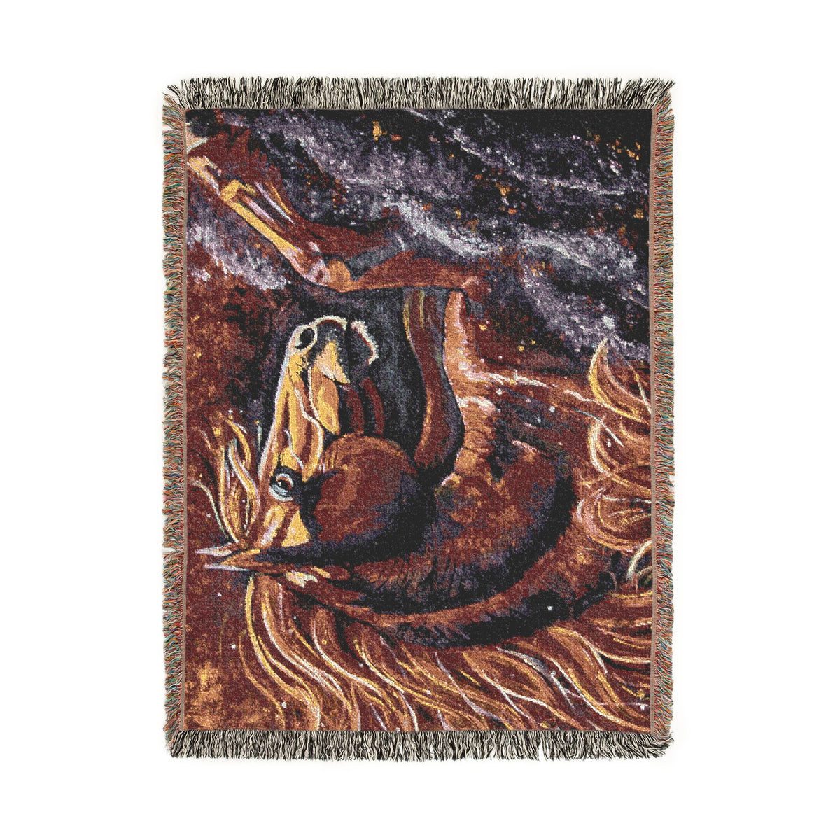 Fire Horse Woven Blanket