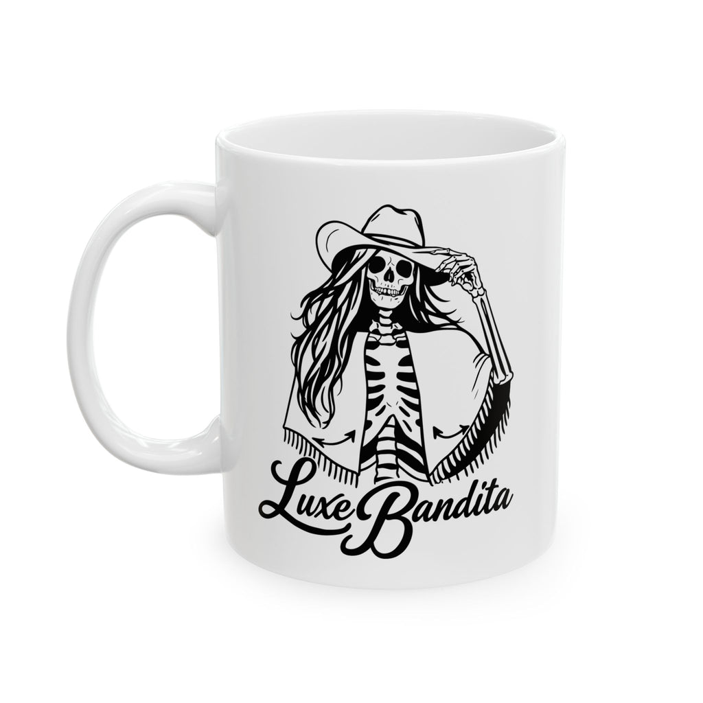 Luxe Bandita Ceramic Mug — 11oz & 15oz Illustrated Coffee Cup