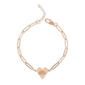 Faith Babe -  Paperclip Heart Bracelet