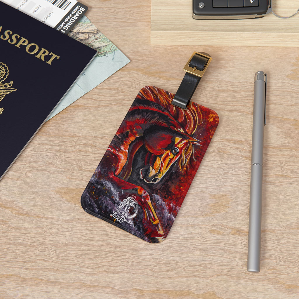 Fire Horse Western Art Luggage Tag — Kristen Schulle Design