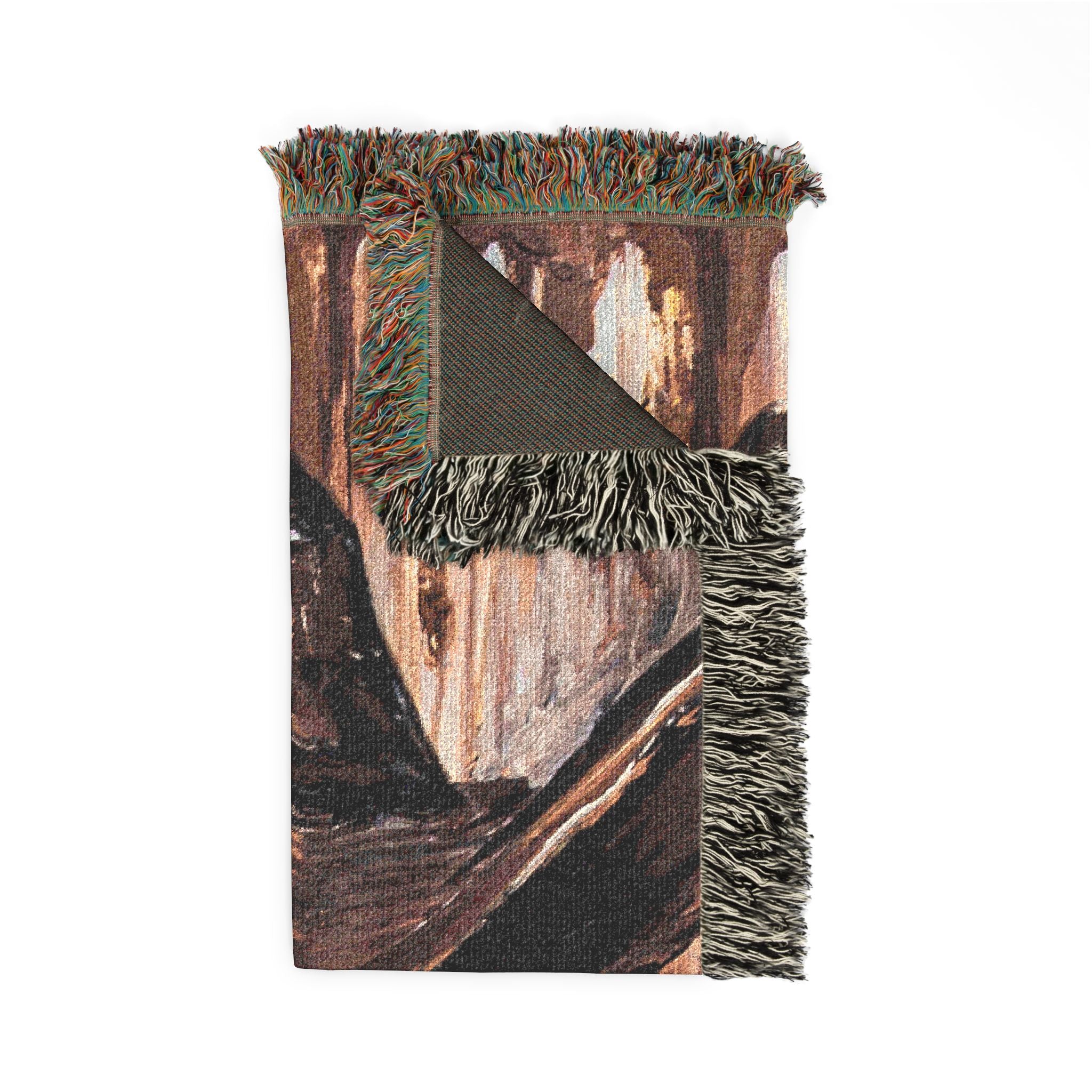 Painted Cowgirl Woven Blanket