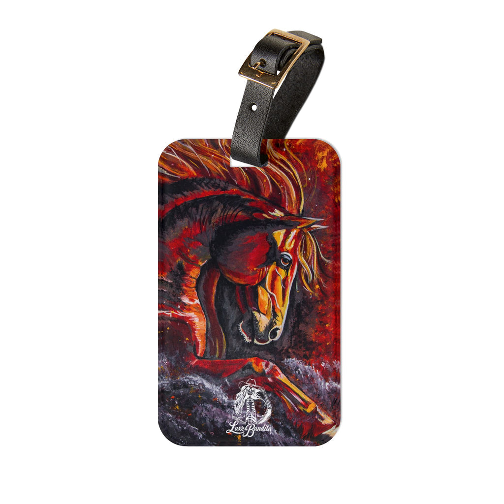 Fire Horse Western Art Luggage Tag — Kristen Schulle Design
