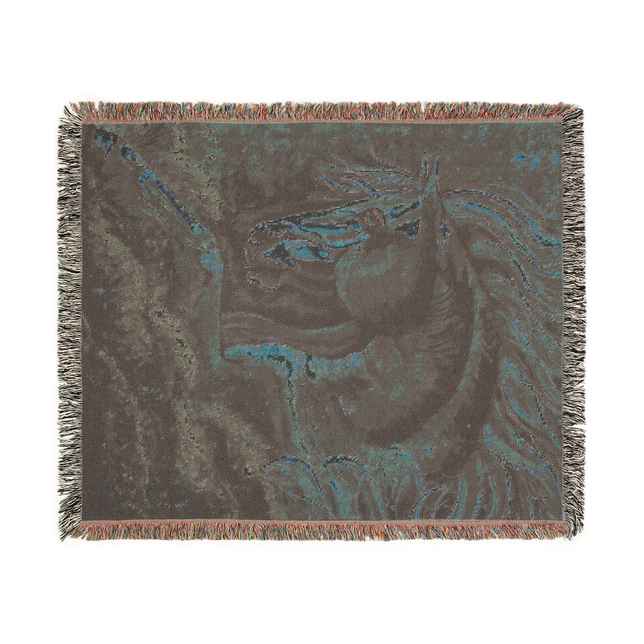 Fire Horse Woven Blanket
