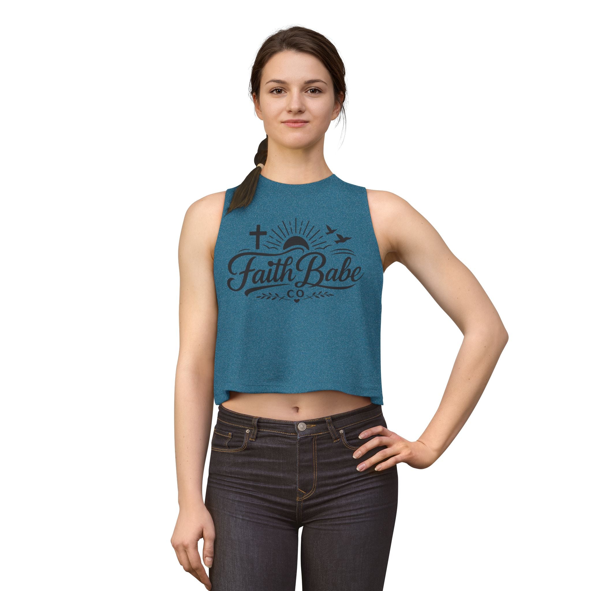 Faith Babe Crop Top — Christian Graphic Women's Tank