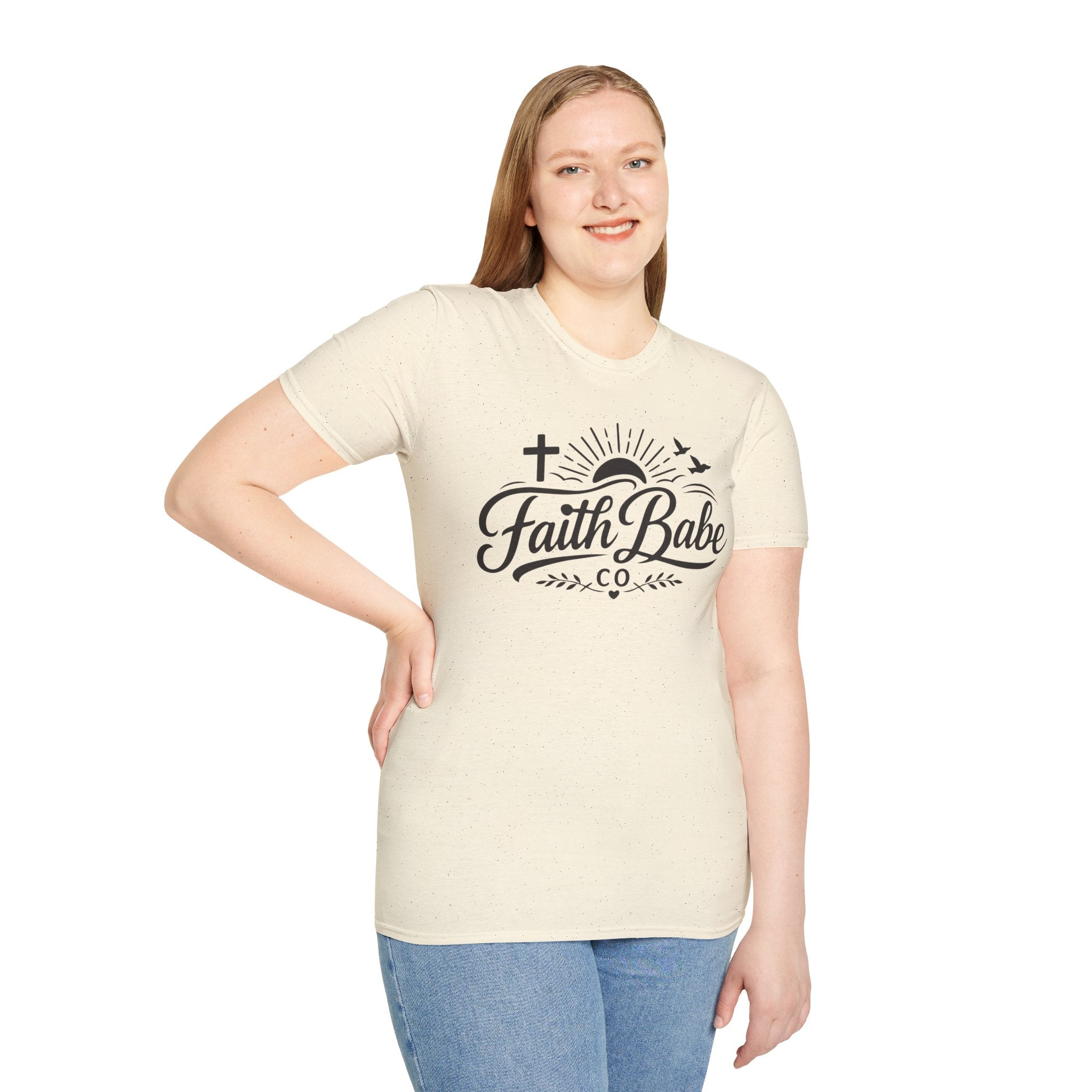 Faith Babe T-Shirt — Christian Cross Sunrise Graphic Tee