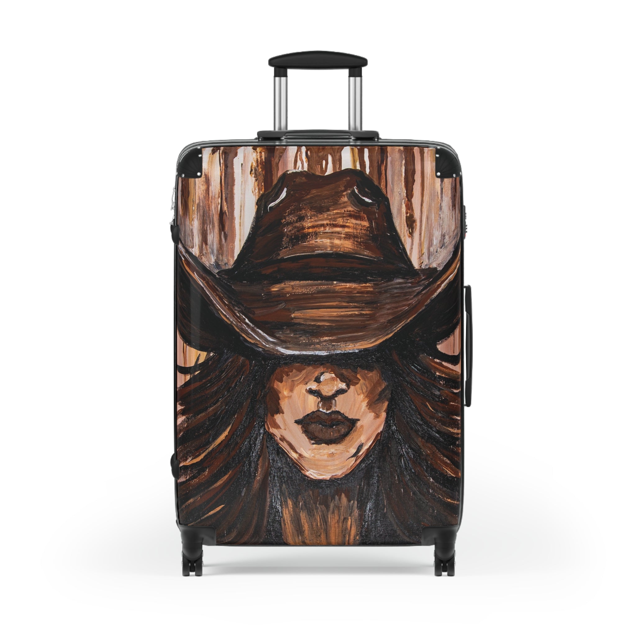 Painted Cowgirl Carry-On Suitcase — Western Art by Kristen Schulle