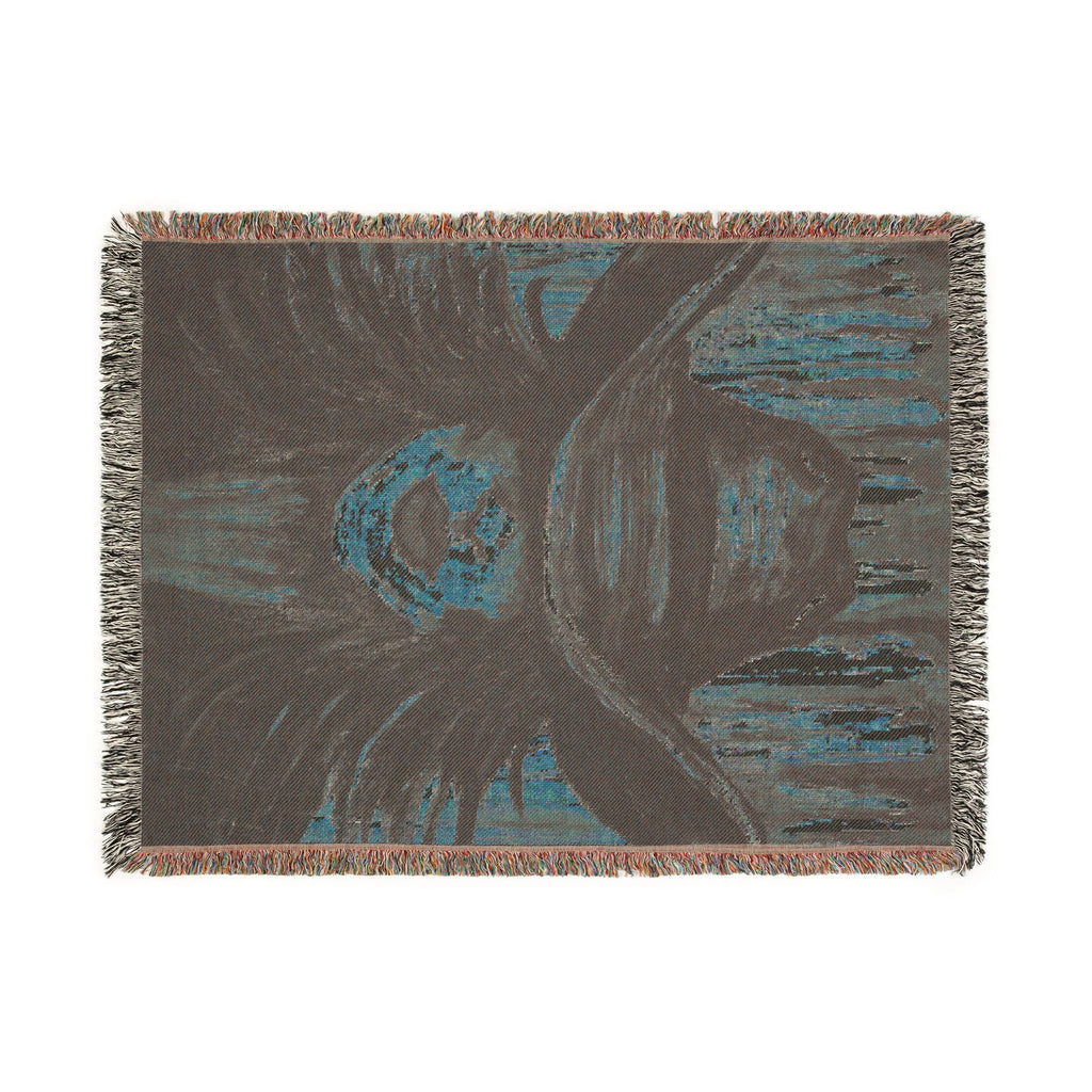 Painted Cowgirl Woven Blanket