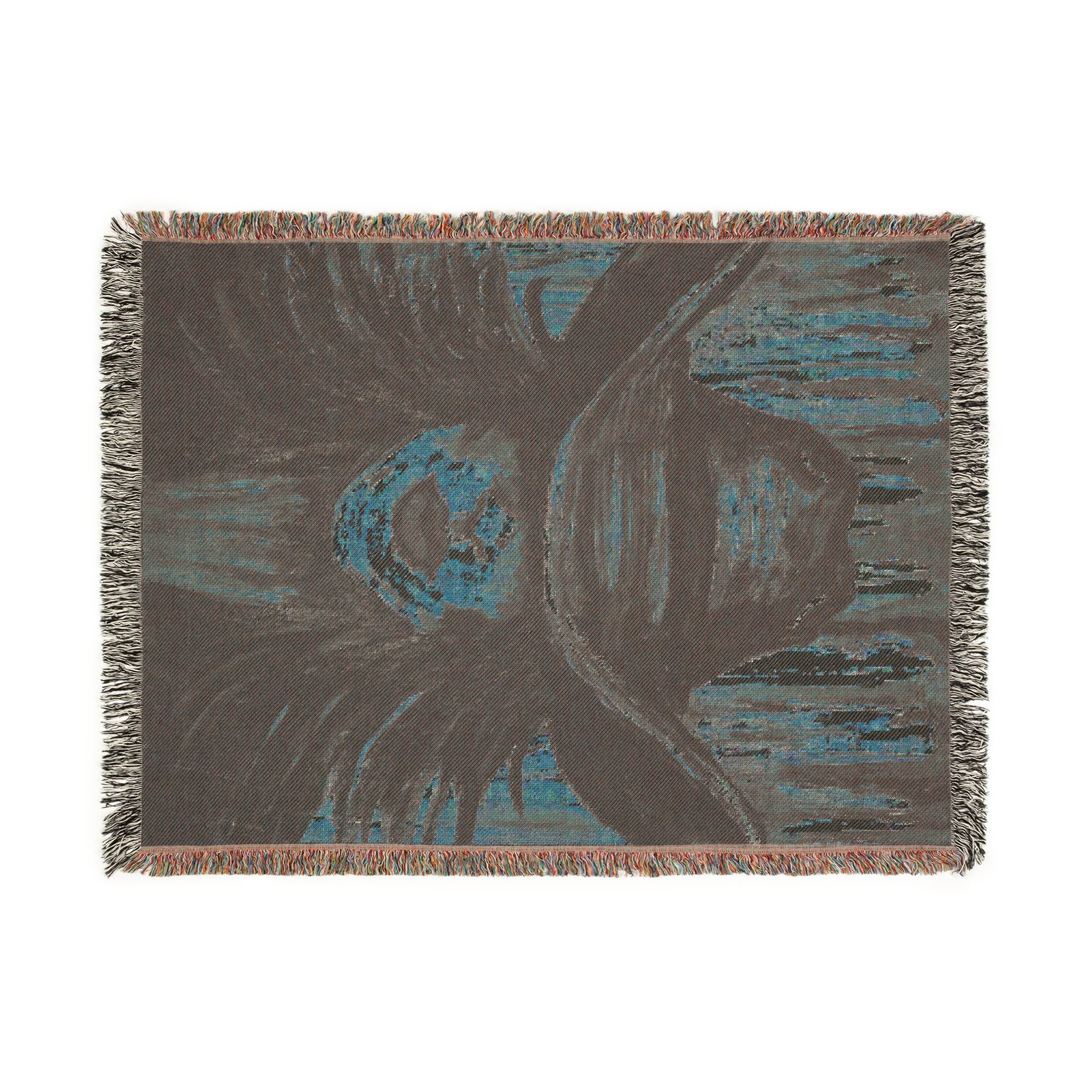 Painted Cowgirl Woven Blanket