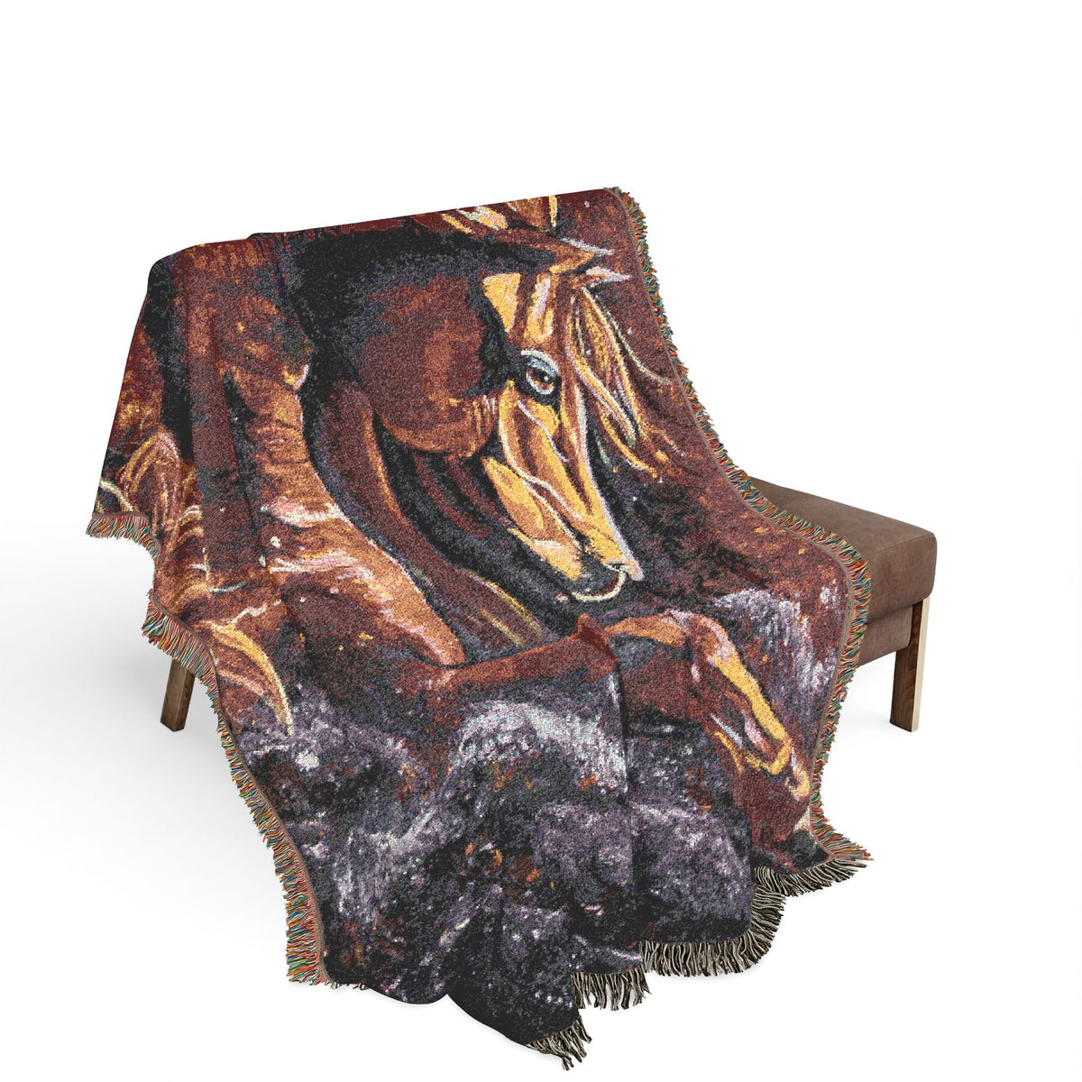 Fire Horse Woven Blanket