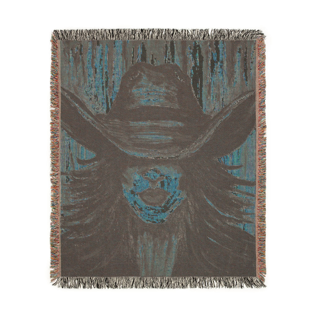 Painted Cowgirl Woven Blanket