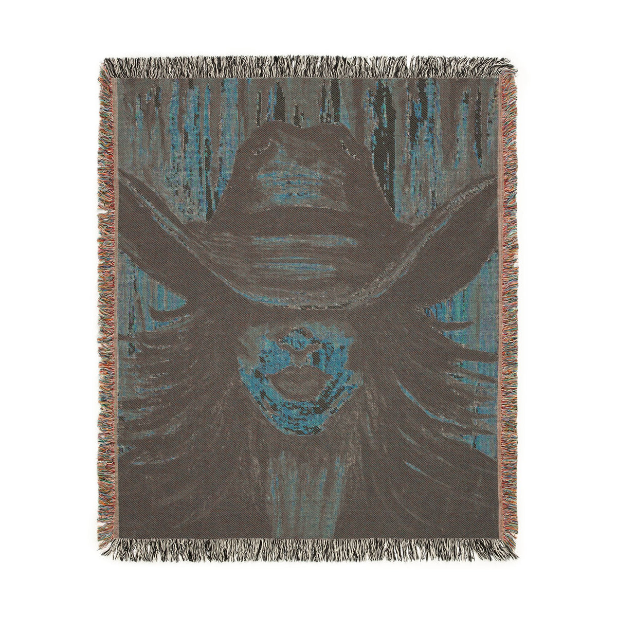 Painted Cowgirl Woven Blanket