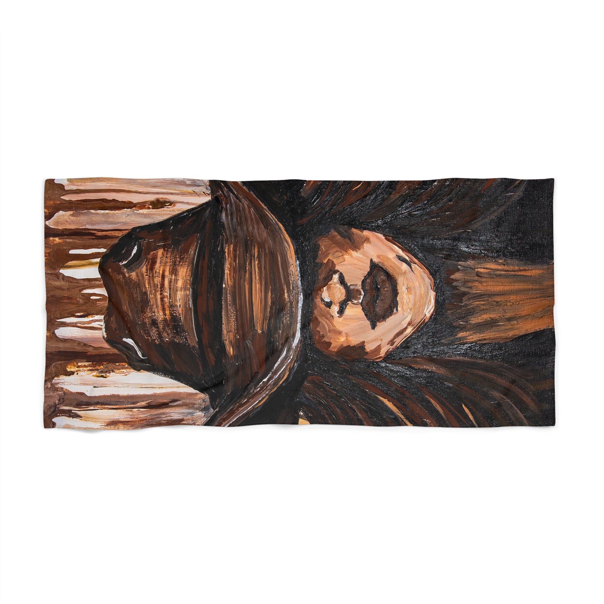 Painted Cowgirl Beach Towel
