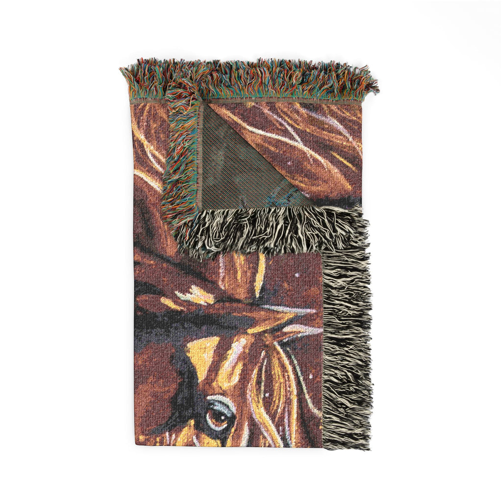 Fire Horse Woven Blanket