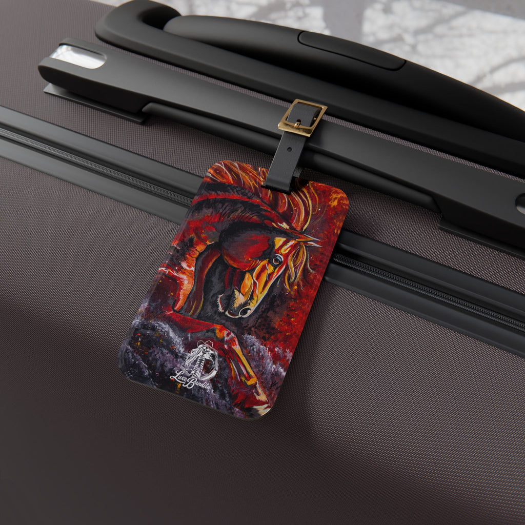 Fire Horse Western Art Luggage Tag — Kristen Schulle Design