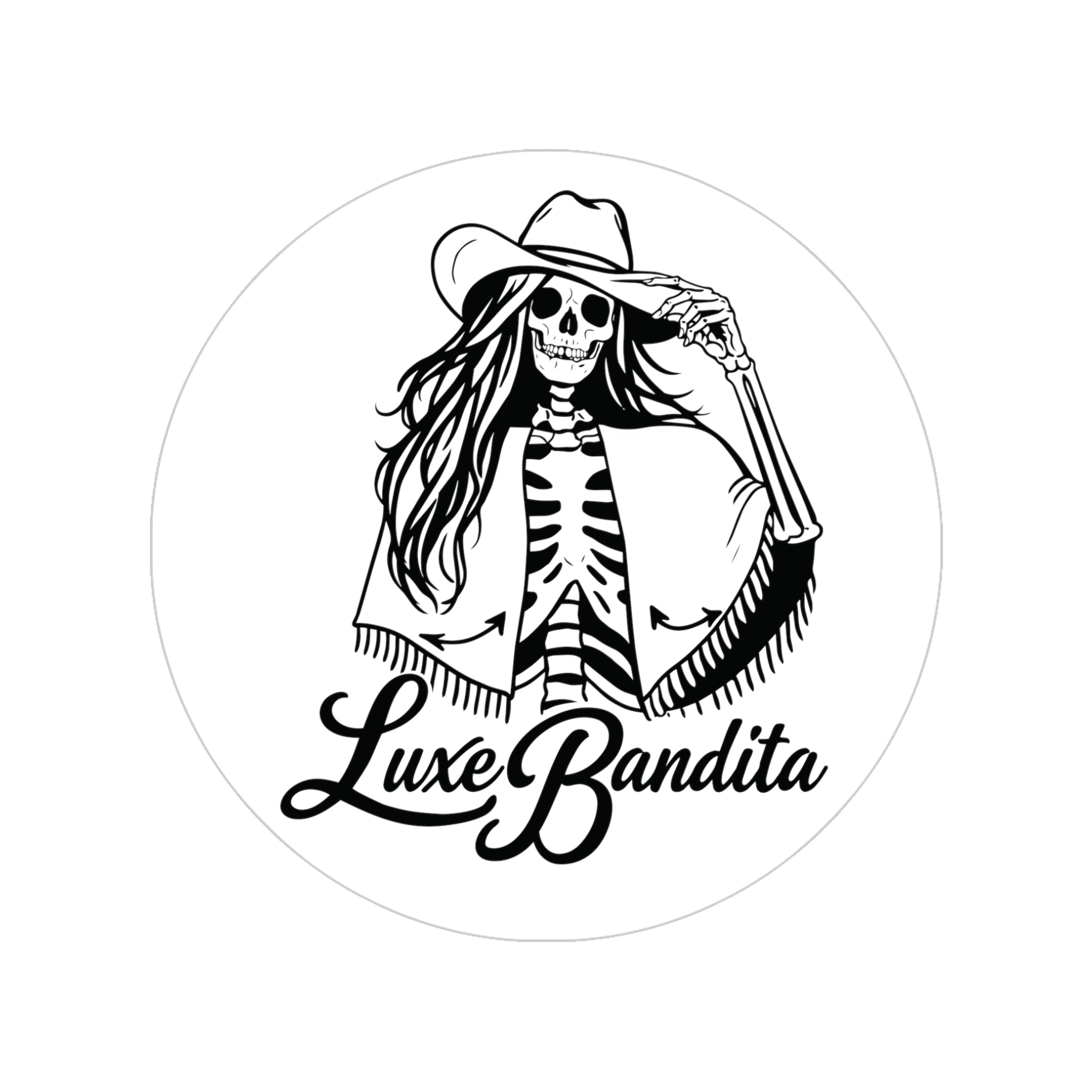 Luxe Bandita - Round Transparent Outdoor Sticker