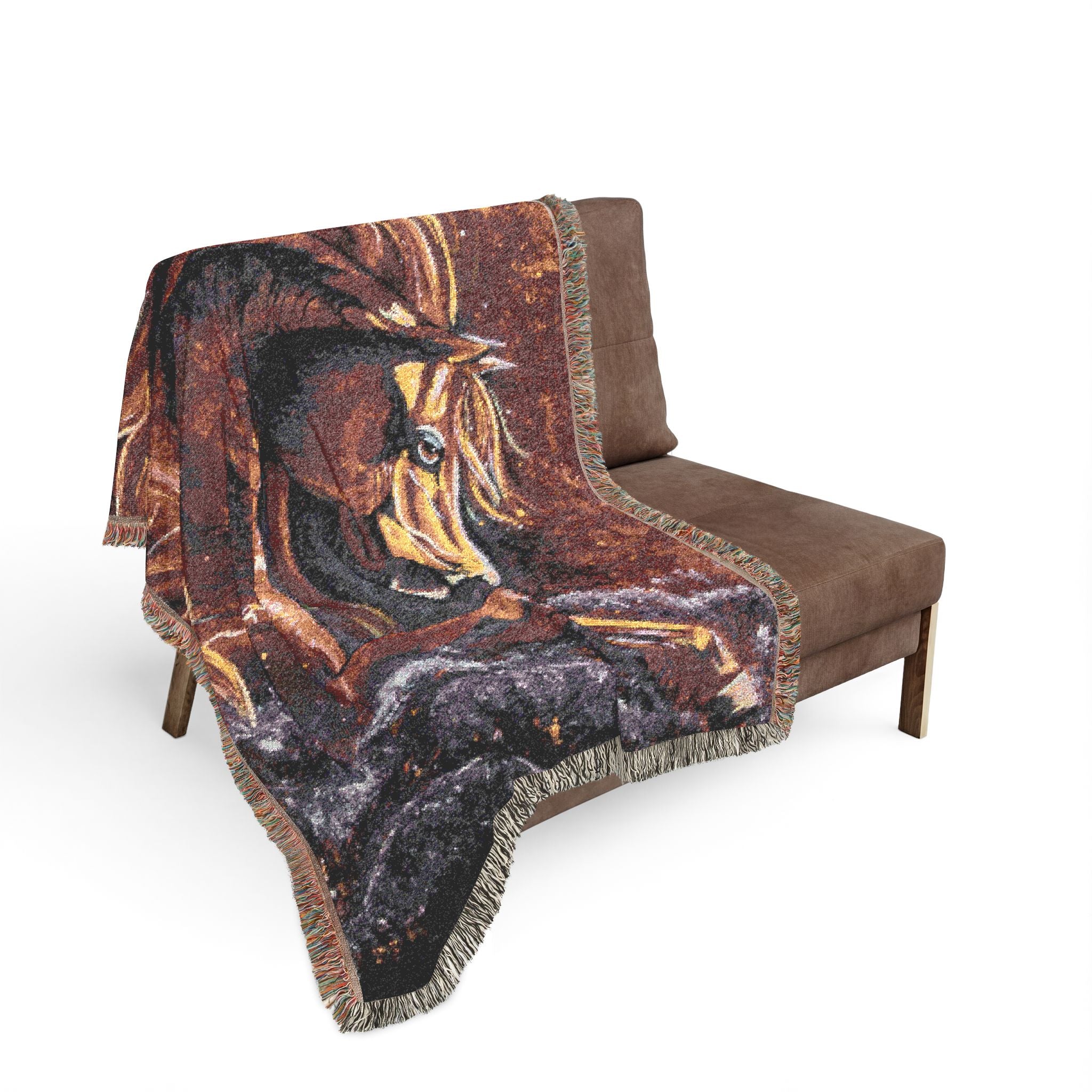 Fire Horse Woven Blanket