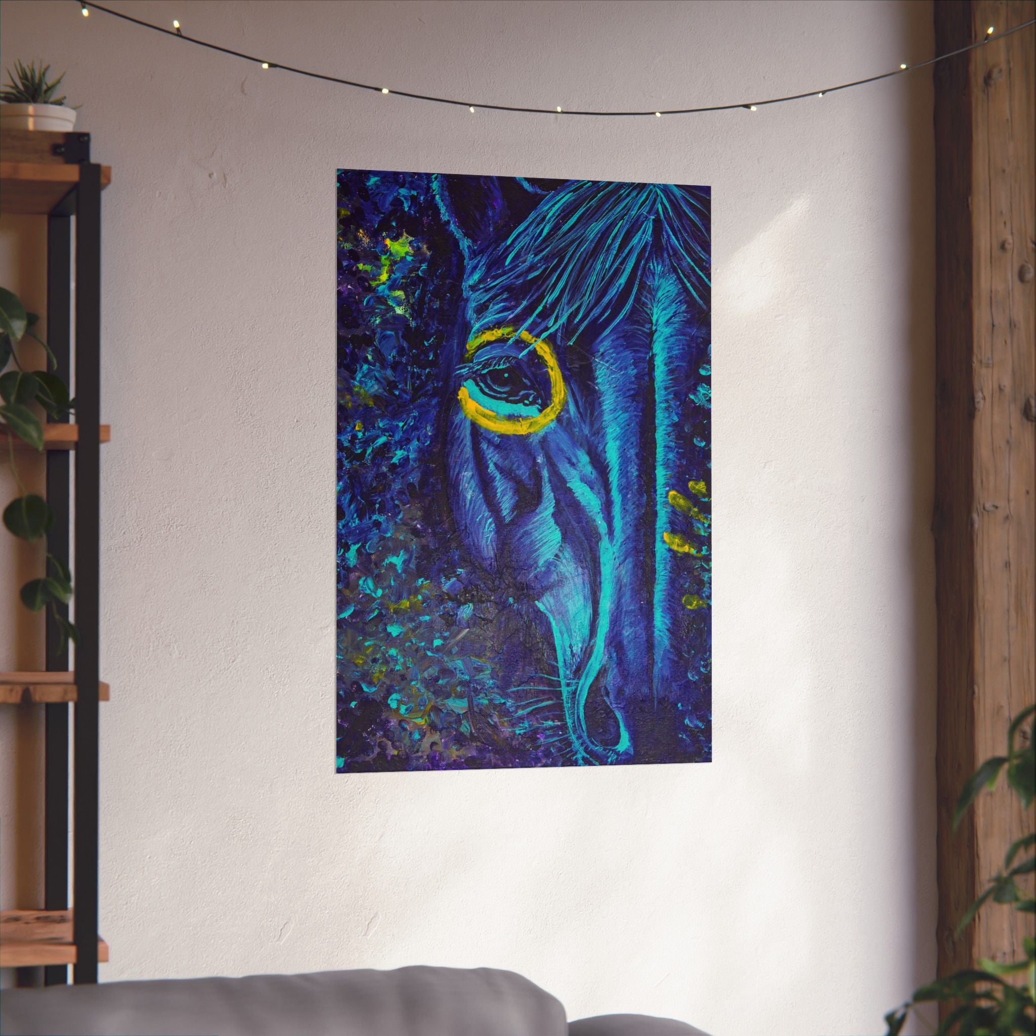 Water Horse Western Art Poster by Kristen Schulle — Matte Vertical Poster