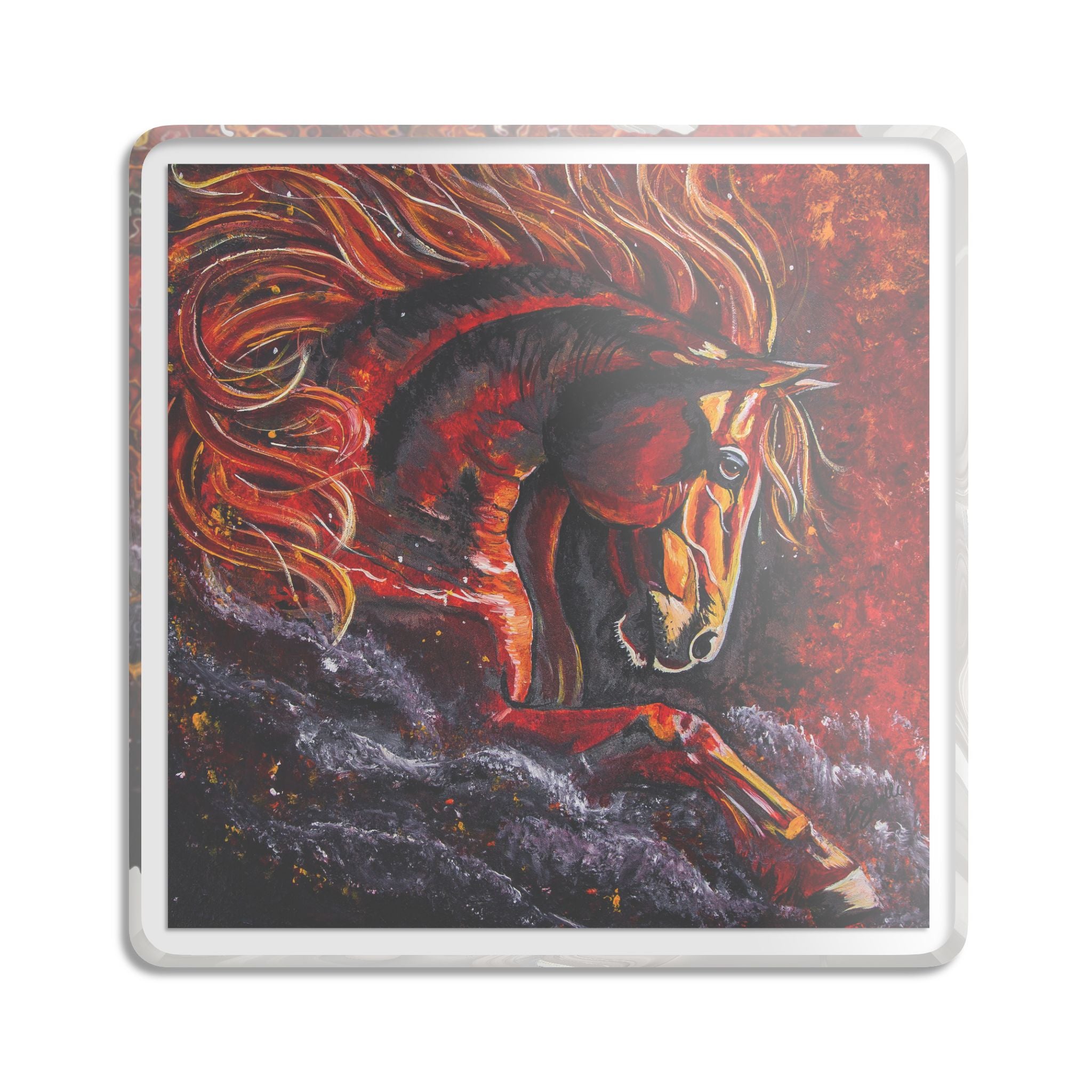Fire Horse Art Plaque