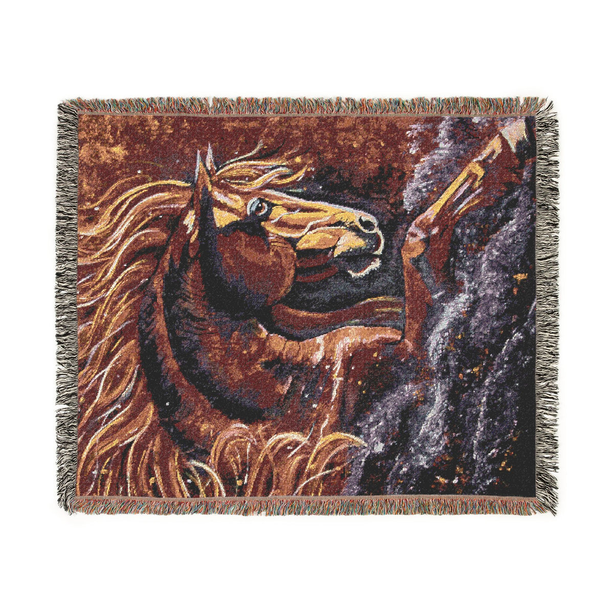 Fire Horse Woven Blanket