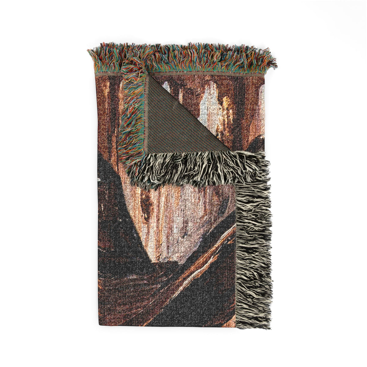 Painted Cowgirl Woven Blanket