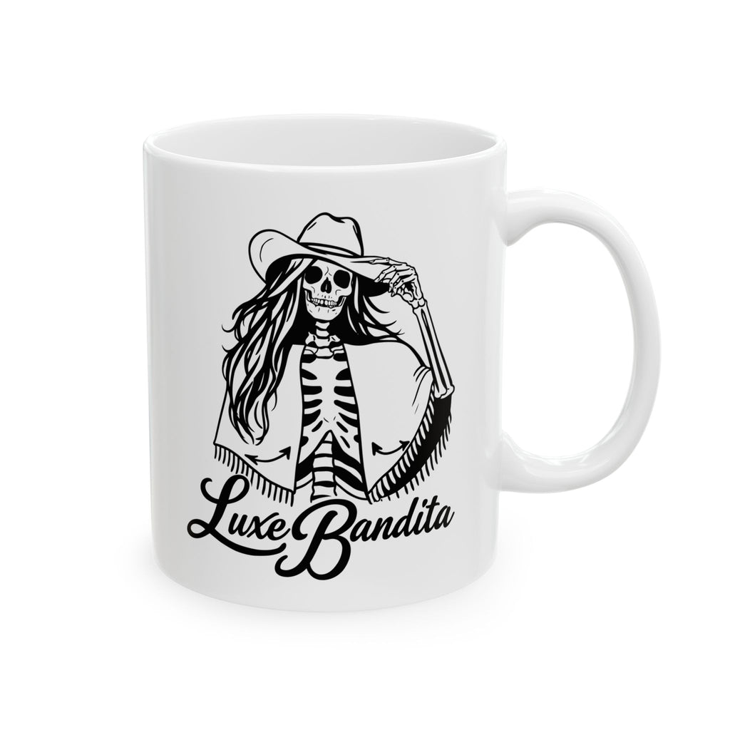 Luxe Bandita Ceramic Mug — 11oz & 15oz Illustrated Coffee Cup