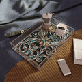 Turquoise Filigree -  Acrylic Serving Tray