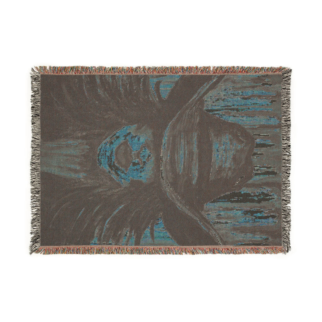 Painted Cowgirl Woven Blanket